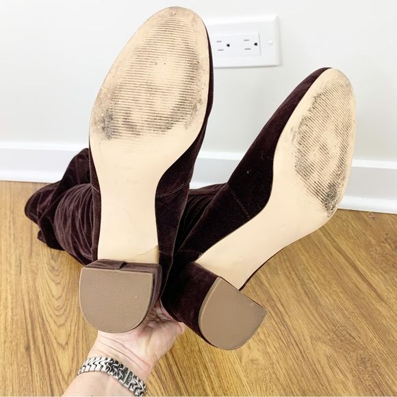 Coconuts by Matisse Brown Velvet OTK Thigh Boot 9 - Picture 5 of 12